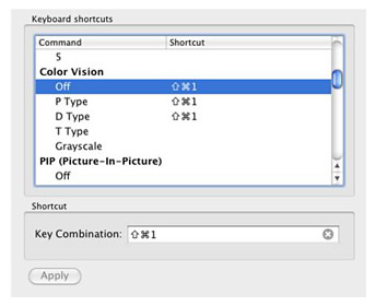 Example - Color Vision Shortcuts