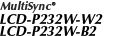 LCD-P232W-W2　LCD-P232W-B2